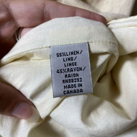 Tibi New York | Linen Strapless Dress with Floral Appliqué - Picture 9 of 10